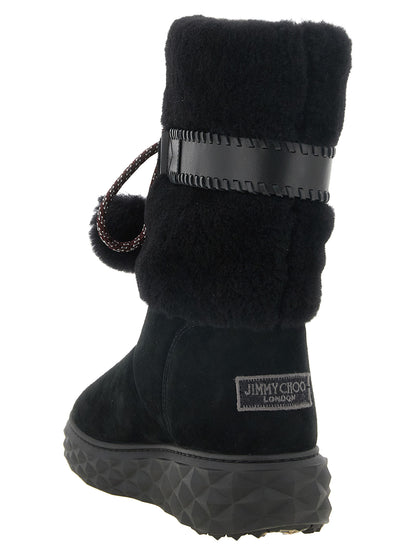 Jimmy Choo Stiefeletten aus Leder in Schwarz