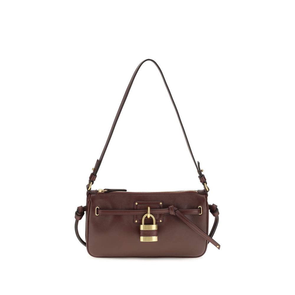 Chloé Schultertasche aus Leder in Rot