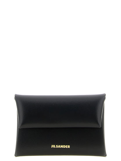 Jil Sander Kartenhalter aus Leder in Schwarz