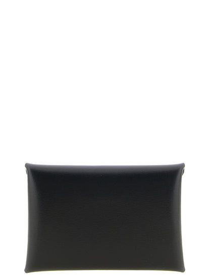 Jil Sander Kartenhalter aus Leder in Schwarz