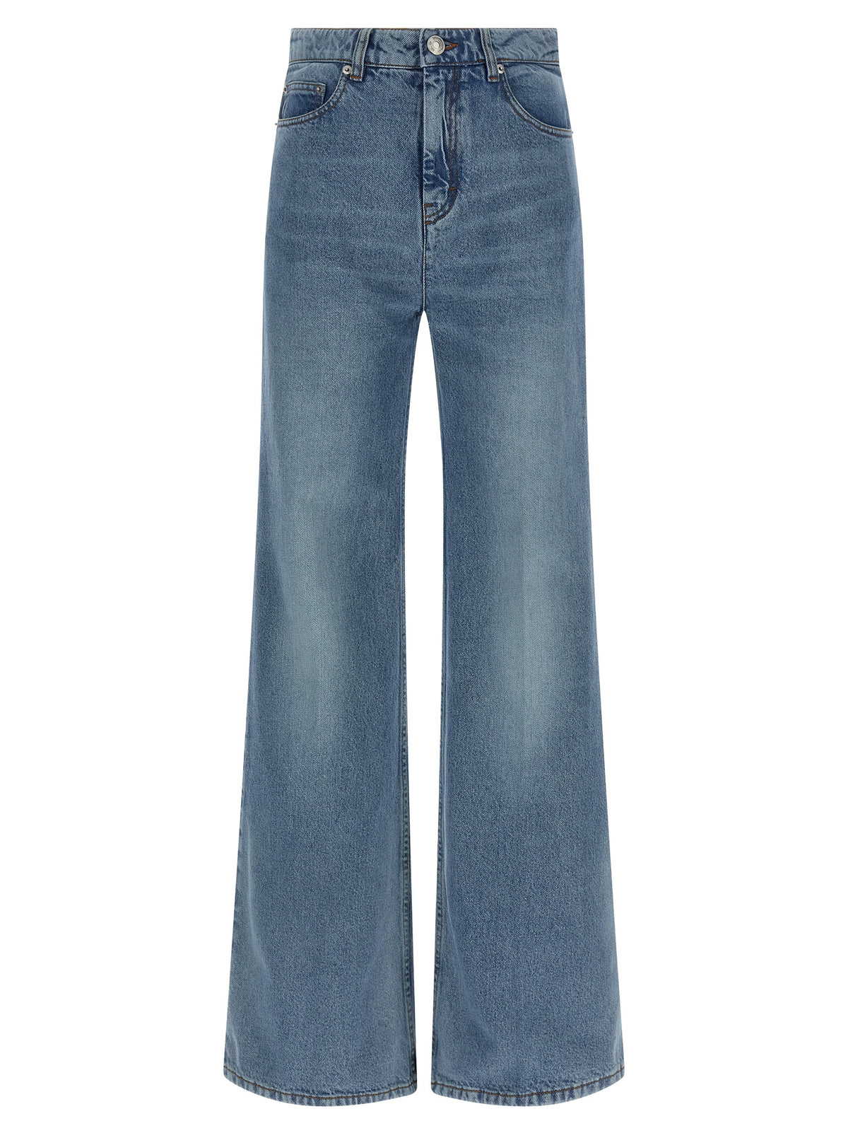 Ami Paris Jeans aus Wildleder in Hellblau