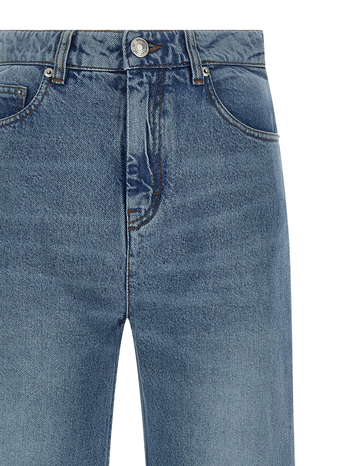 Ami Paris Jeans aus Wildleder in Hellblau