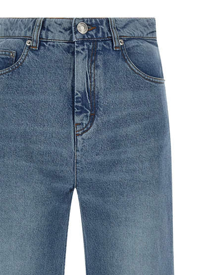 Ami Paris Jeans aus Wildleder in Hellblau