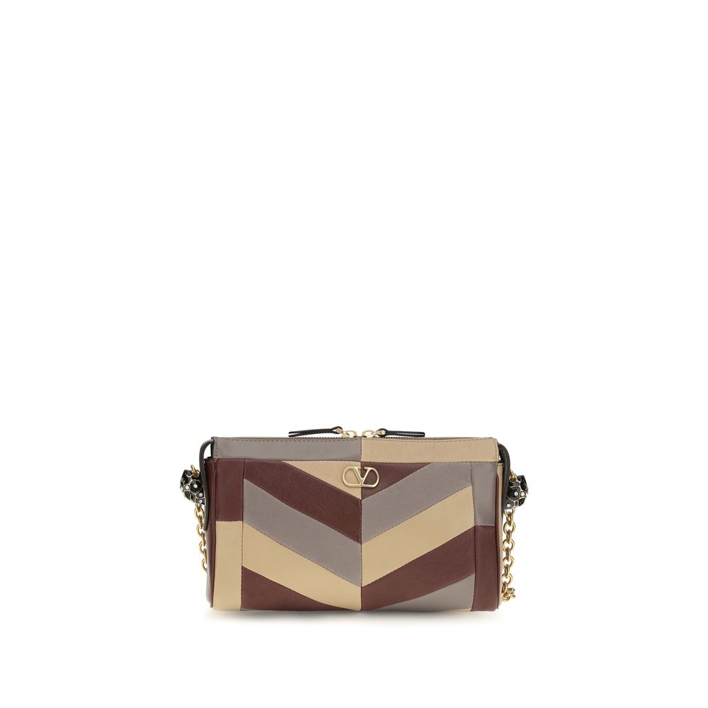 Valentino Garavani Schultertasche aus Leder in Mehrfarbig