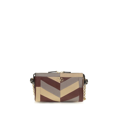 Valentino Garavani Schultertasche aus Leder in Mehrfarbig