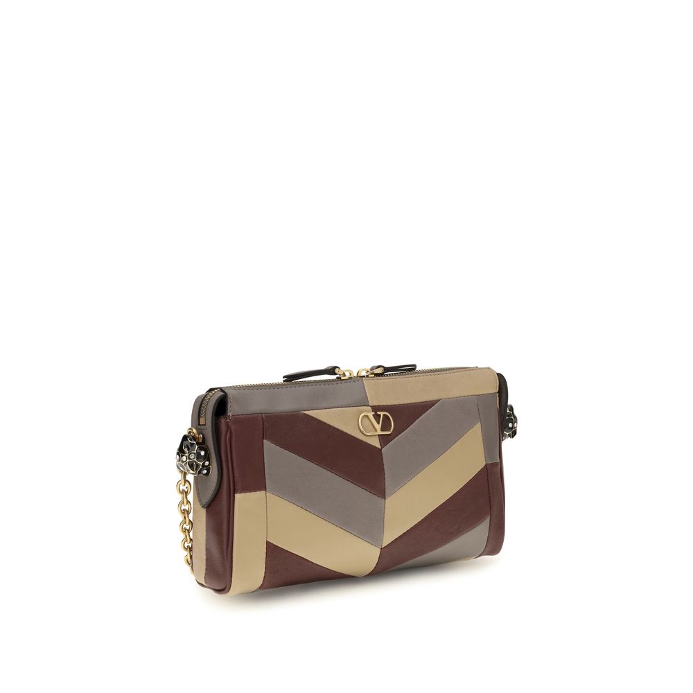 Valentino Garavani Schultertasche aus Leder in Mehrfarbig