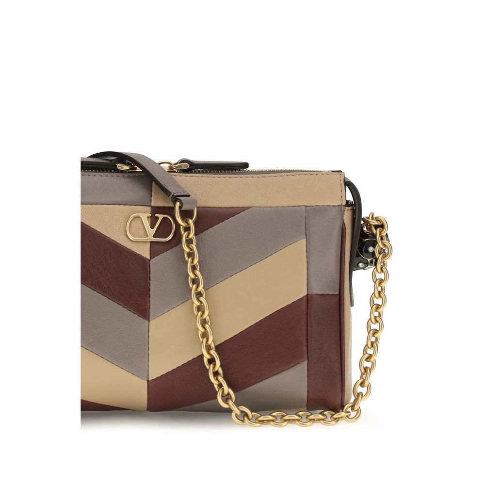 Valentino Garavani Schultertasche aus Leder in Mehrfarbig