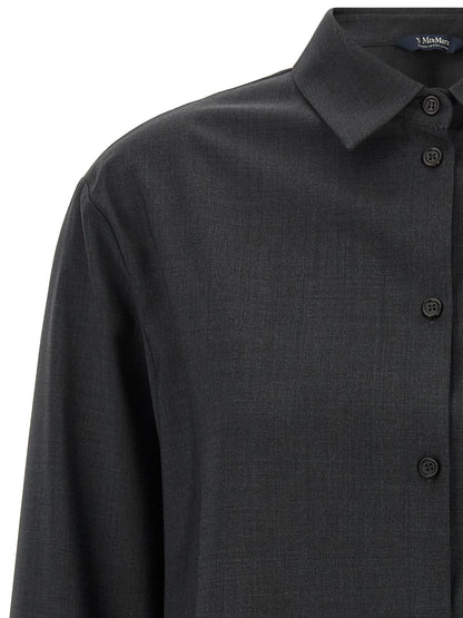 'S Max Mara Bluse aus Wolle in Grau