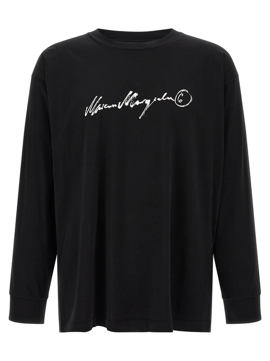 MM6 Maison Margiela T-Shirt aus Baumwolle in Schwarz