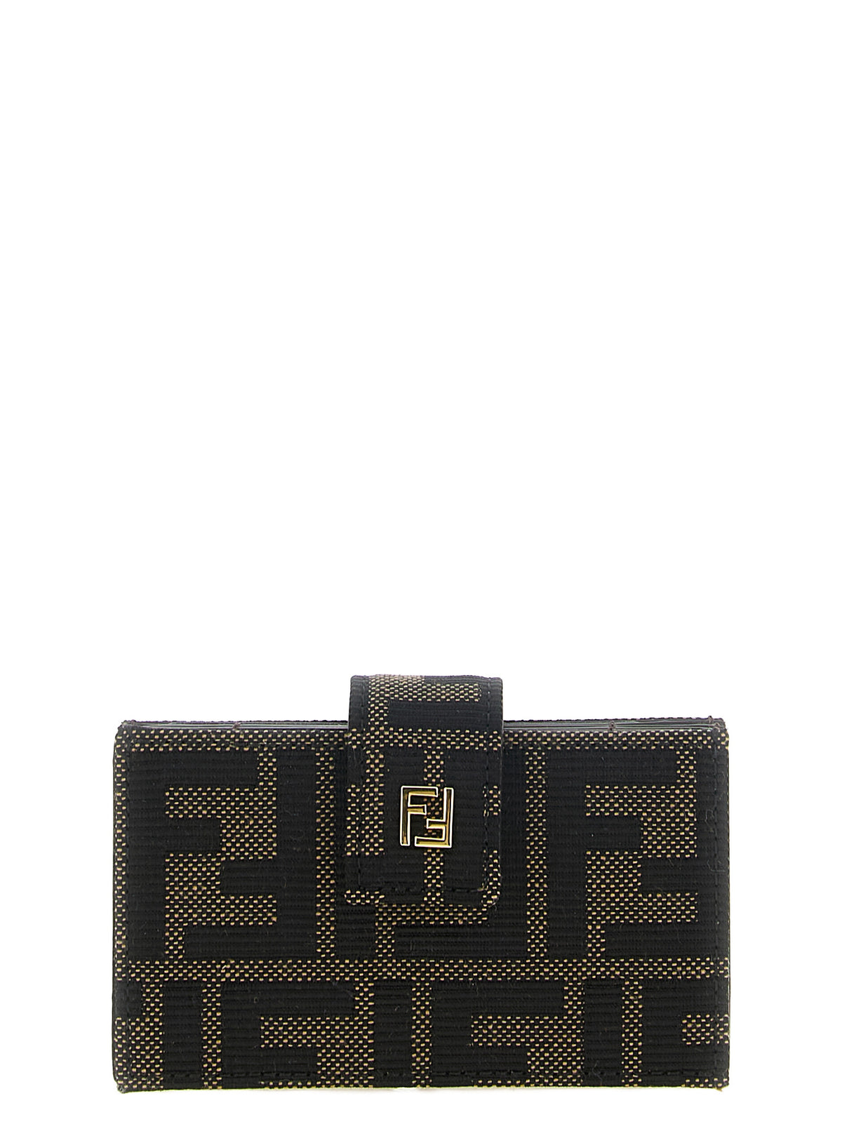 Fendi Kartenhalter aus Leder in Schwarz