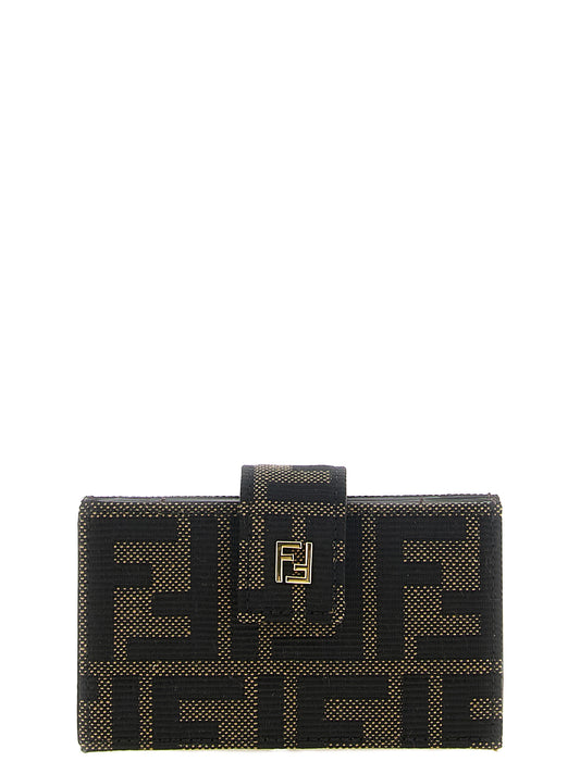 Fendi Kartenhalter aus Leder in Schwarz