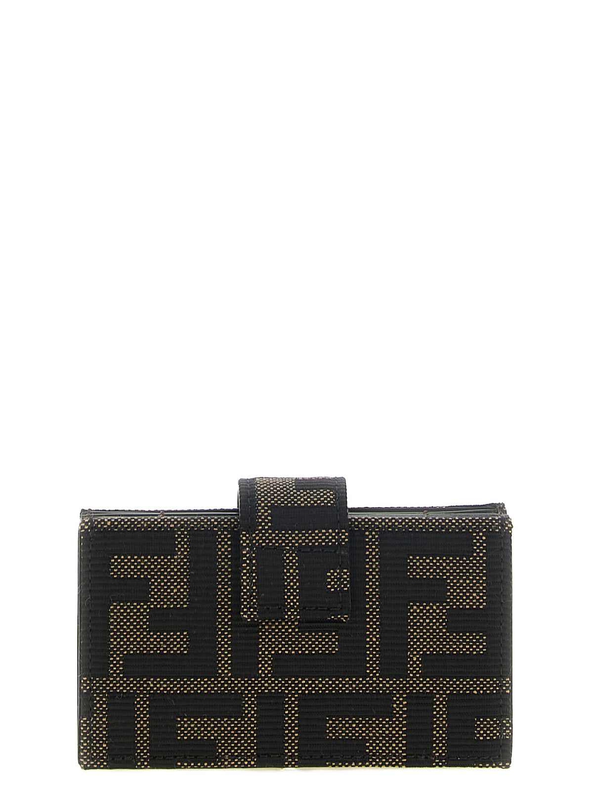 Fendi Kartenhalter aus Leder in Schwarz