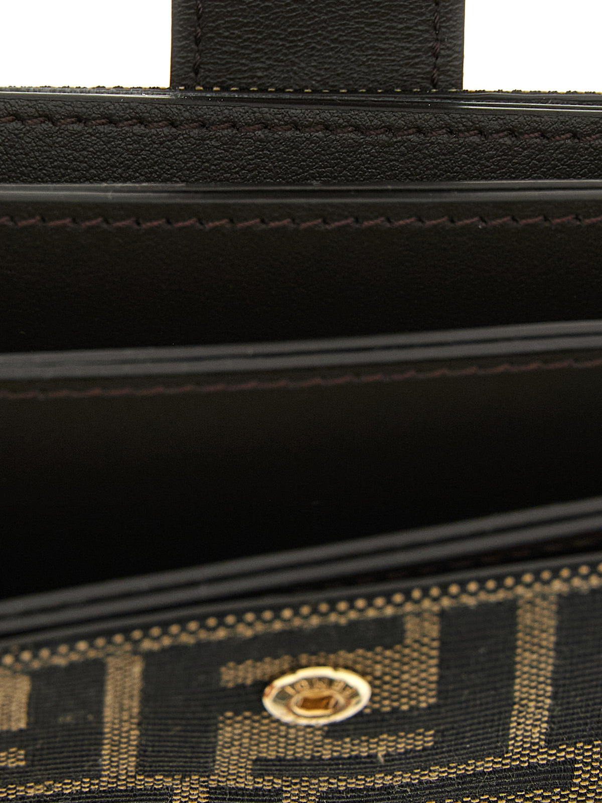 Fendi Kartenhalter aus Leder in Schwarz