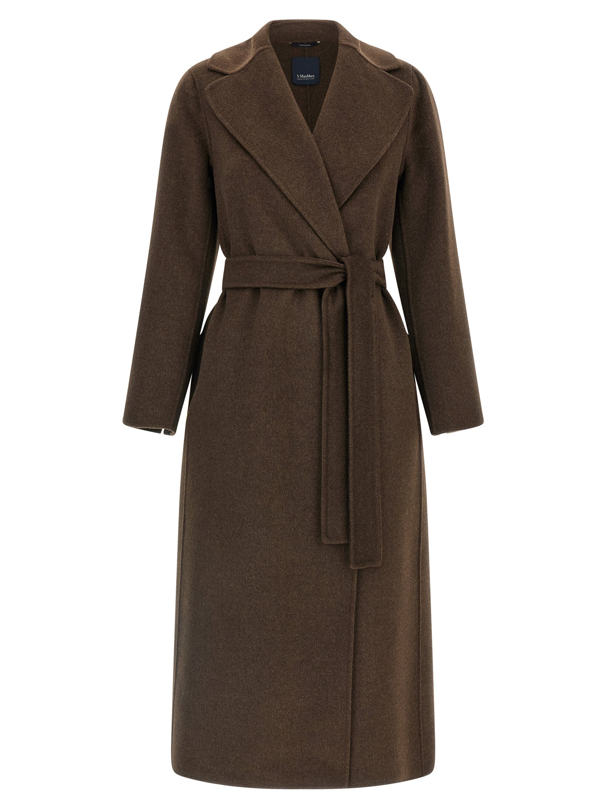 'S Max Mara Mantel aus Wolle in Braun