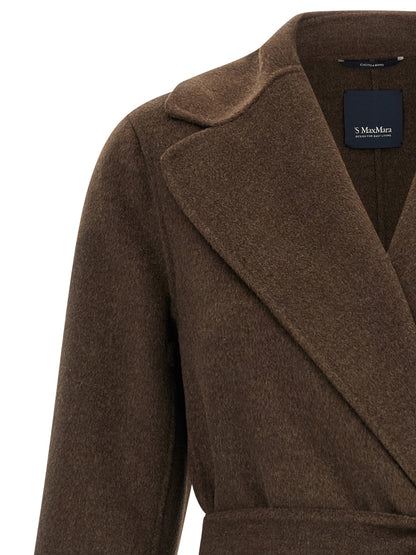 'S Max Mara Mantel aus Wolle in Braun