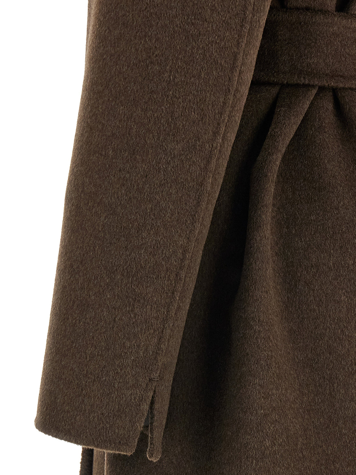 'S Max Mara Mantel aus Wolle in Braun