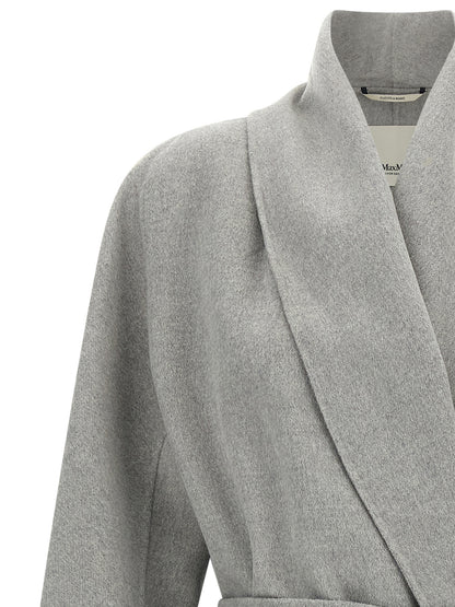 'S Max Mara Mantel aus Stoff in Grau
