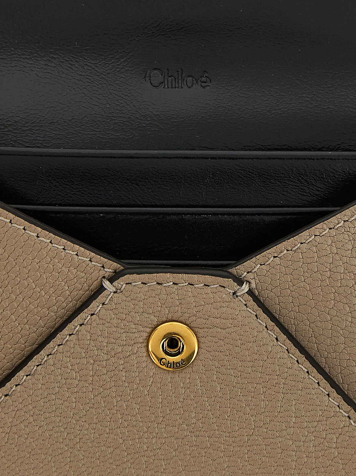 Chloé Kartenhalter aus Leder in Schwarz