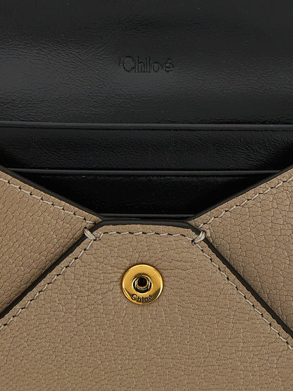 Chloé Kartenhalter aus Leder in Schwarz
