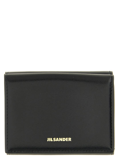 Jil Sander Kartenhalter aus Leder in Schwarz
