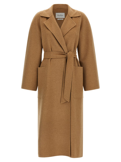 Max Mara Mantel aus Stoff in Beige