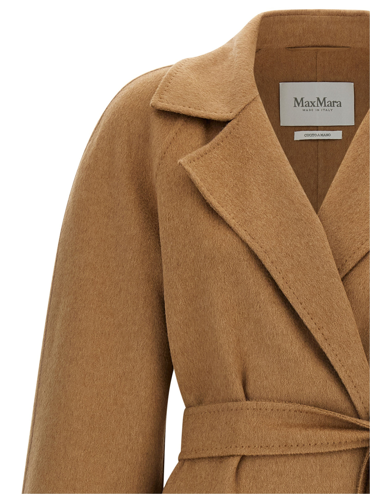 Max Mara Mantel aus Stoff in Beige