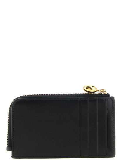 Jil Sander Kartenhalter aus Leder in Schwarz