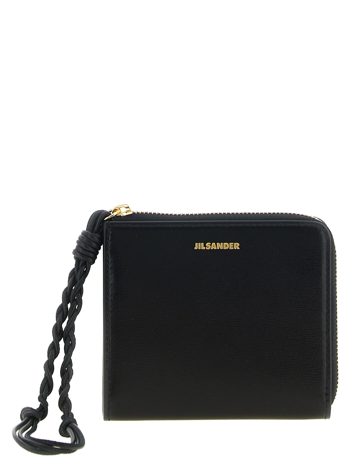 Jil Sander Kartenhalter aus Leder in Schwarz
