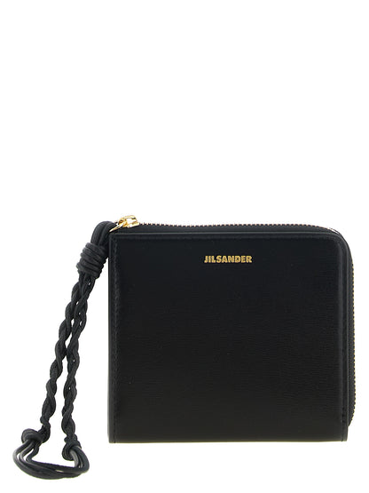 Jil Sander Kartenhalter aus Leder in Schwarz