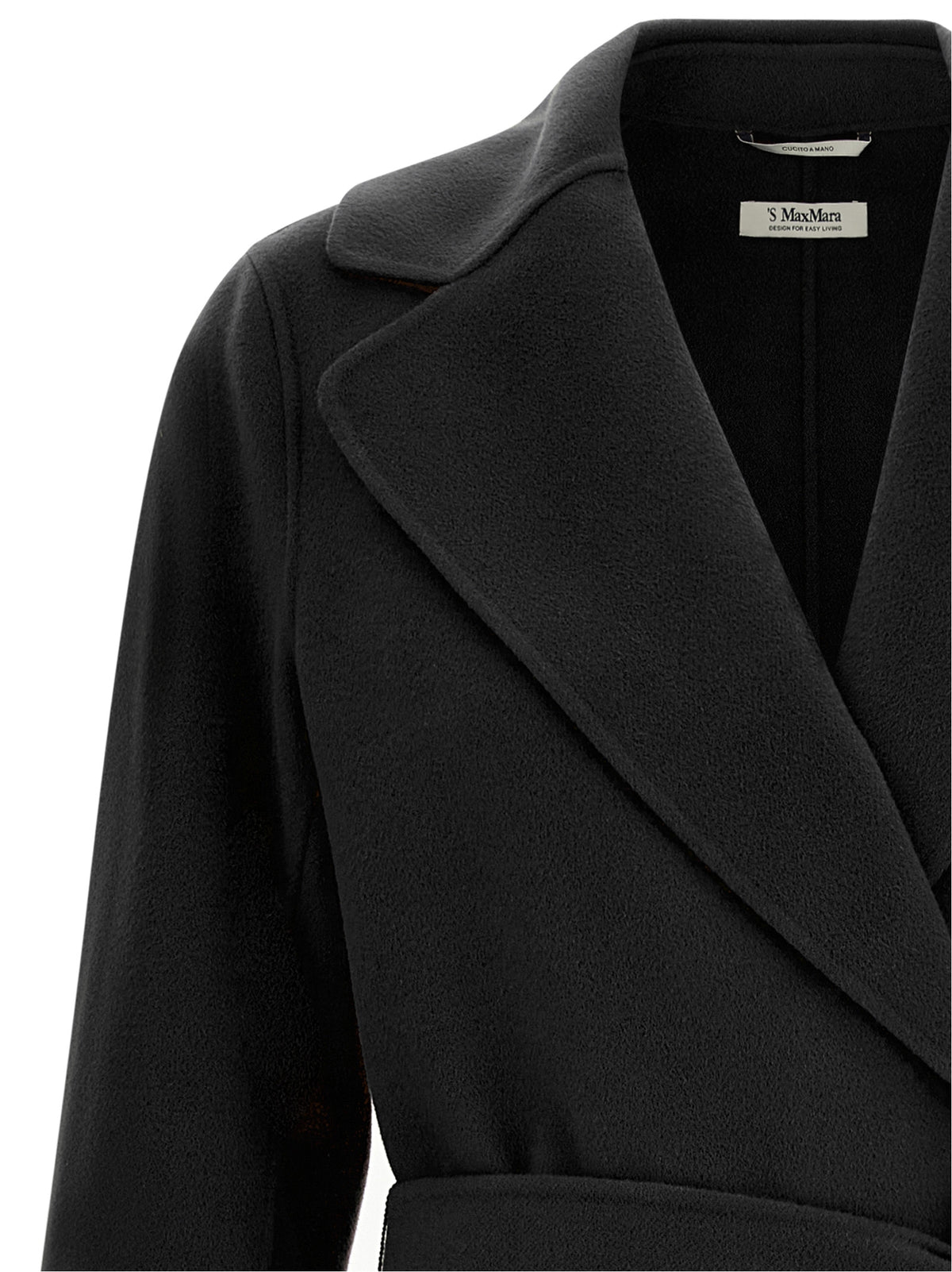 'S Max Mara Mantel aus Wolle in Schwarz