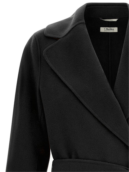'S Max Mara Mantel aus Wolle in Schwarz