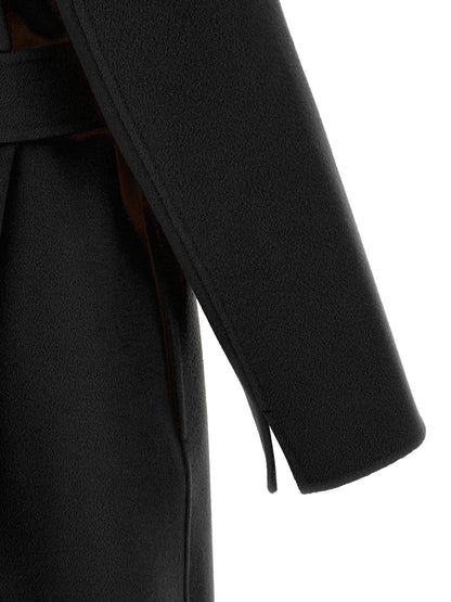 'S Max Mara Mantel aus Wolle in Schwarz