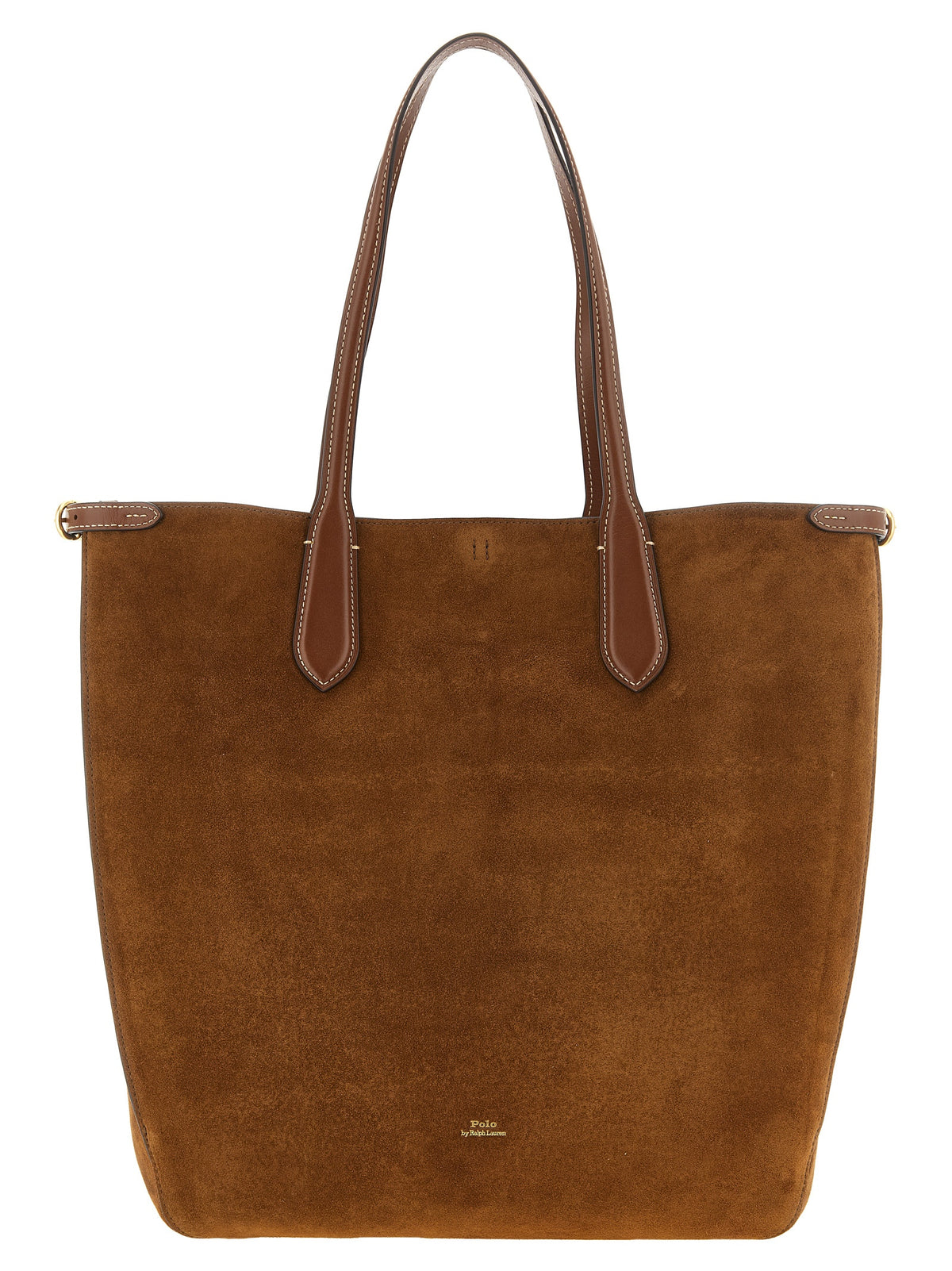 Polo Ralph Lauren Schultertasche aus Wildleder in Braun
