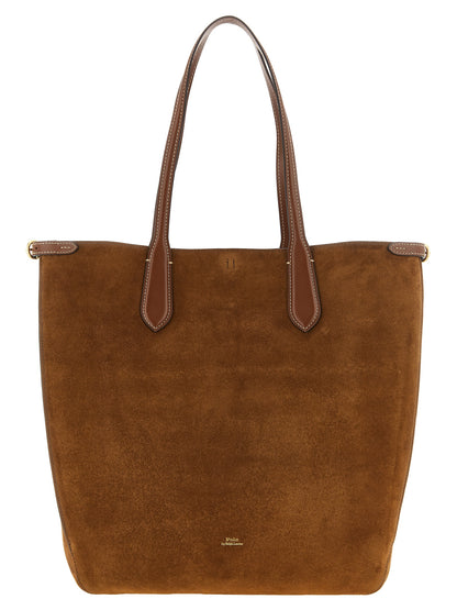 Polo Ralph Lauren Schultertasche aus Wildleder in Braun