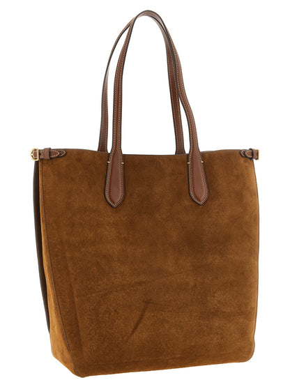 Polo Ralph Lauren Schultertasche aus Wildleder in Braun