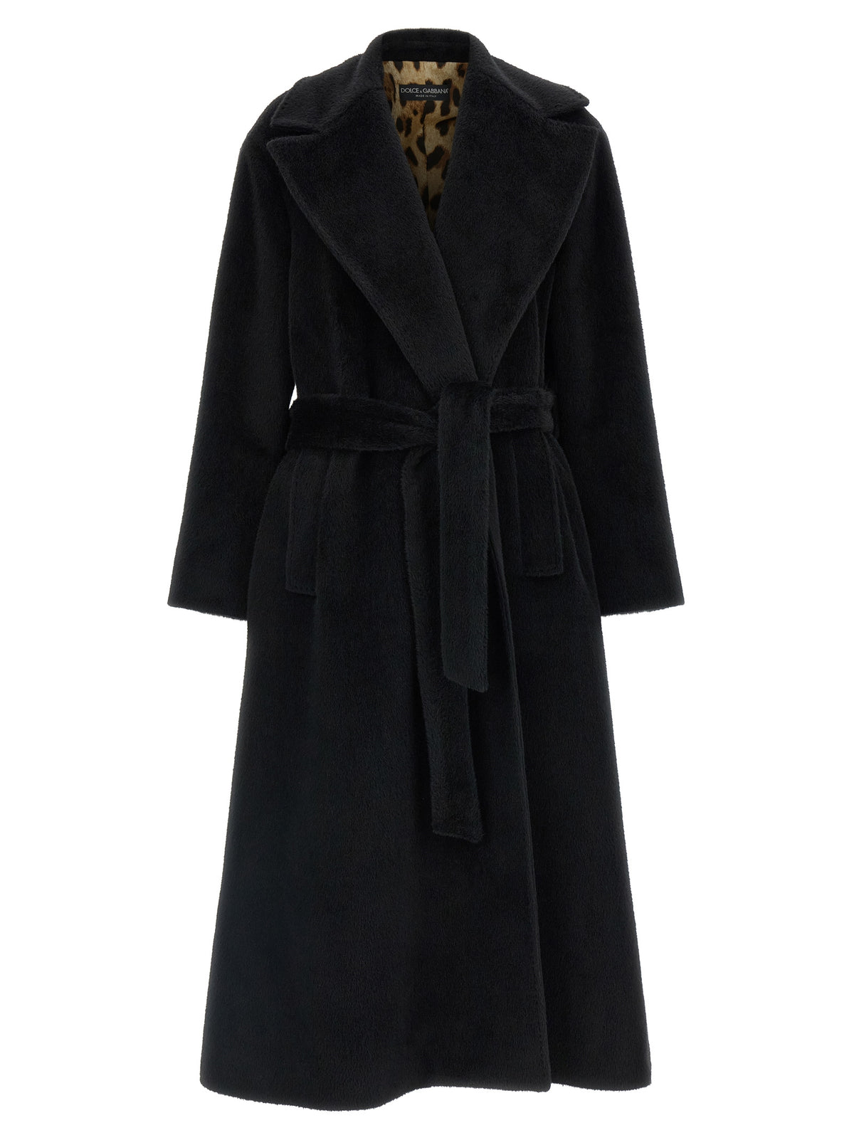 Dolce & Gabbana Mantel aus Wolle in Schwarz