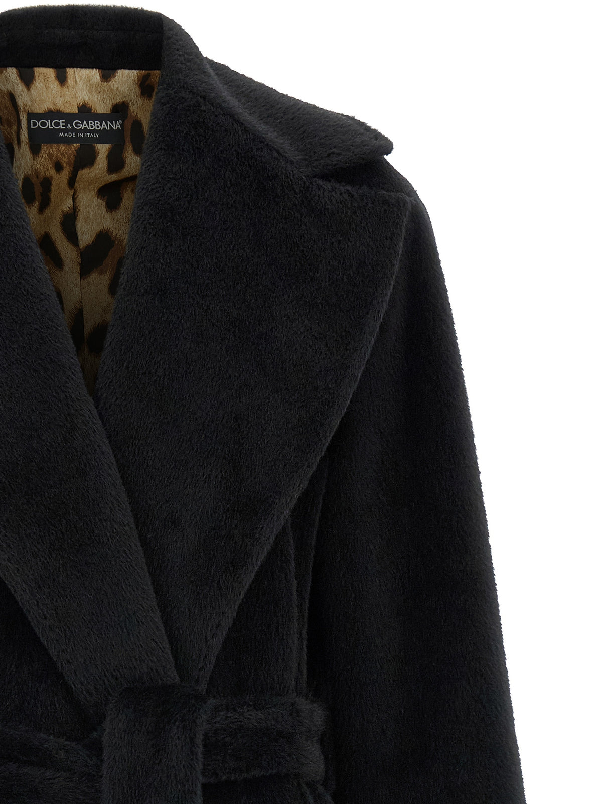 Dolce & Gabbana Mantel aus Wolle in Schwarz