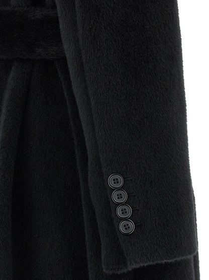 Dolce & Gabbana Mantel aus Wolle in Schwarz