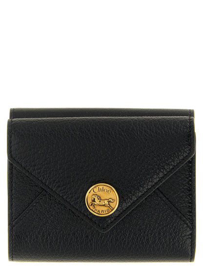 Chloé Kartenhalter aus Leder in Schwarz