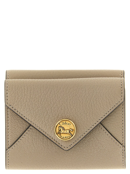 Chloé Kartenhalter aus Leder in Beige
