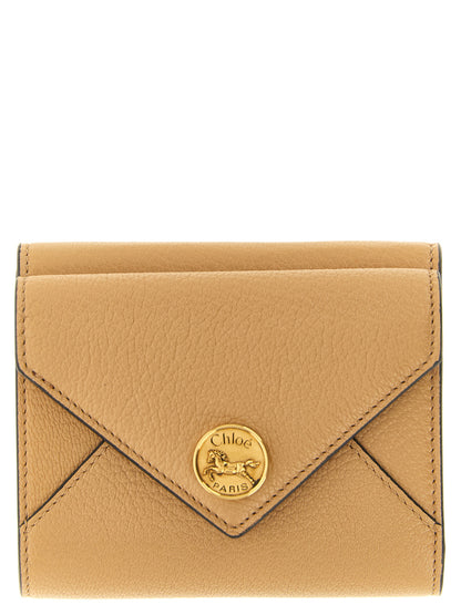 Chloé Kartenhalter aus Leder in Gold