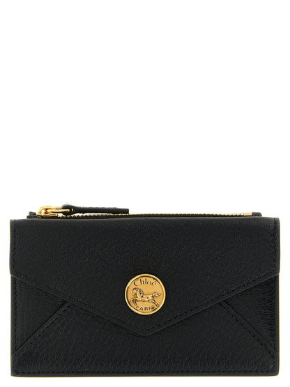 Chloé Kartenhalter aus Leder in Schwarz