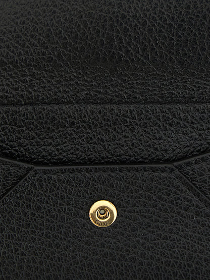 Chloé Kartenhalter aus Leder in Schwarz
