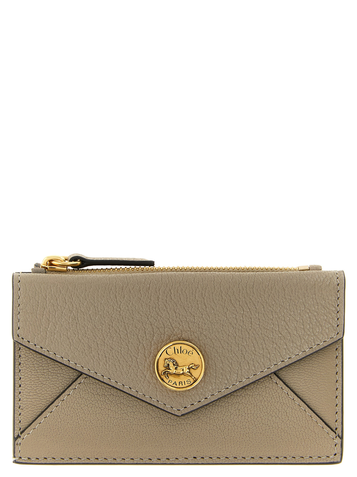 Chloé Kartenhalter aus Leder in Beige