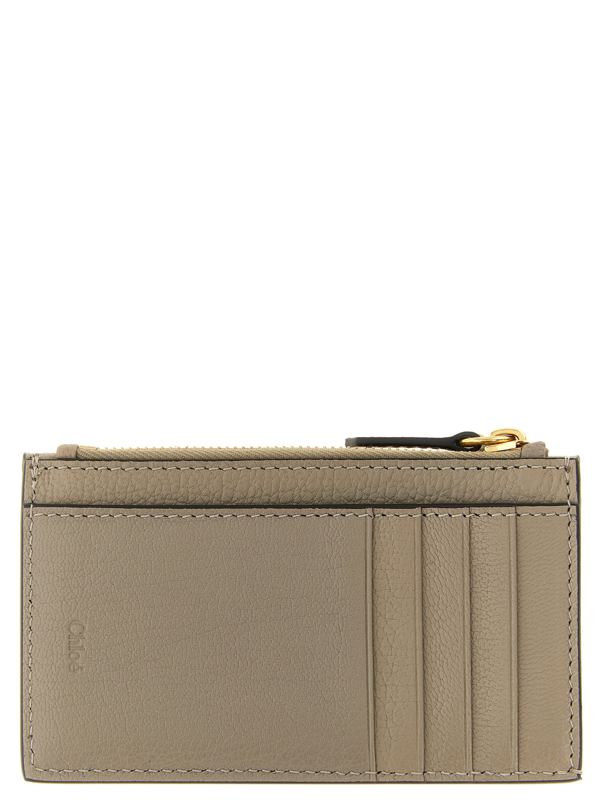 Chloé Kartenhalter aus Leder in Beige