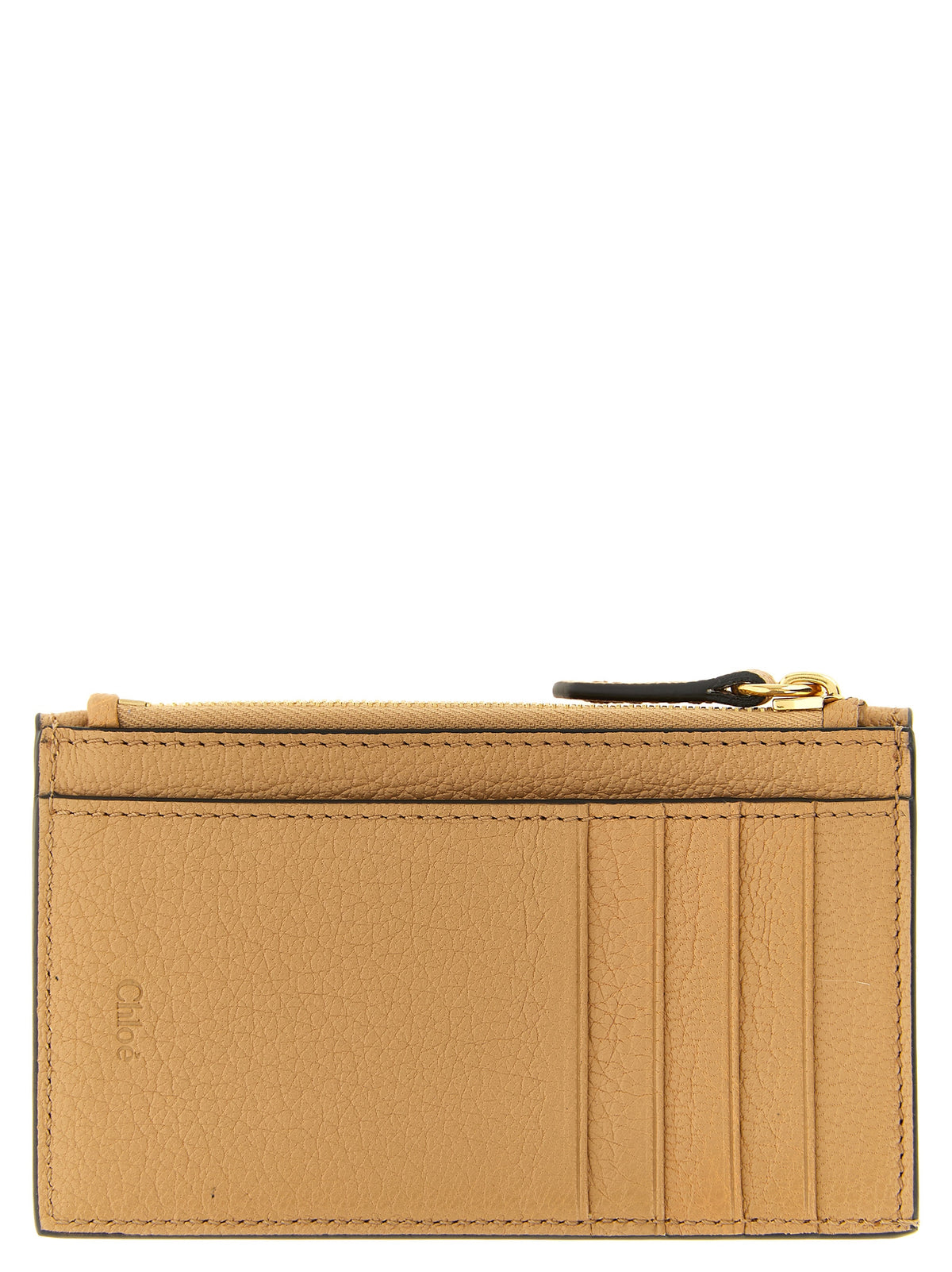 Chloé Kartenhalter aus Leder in Gold