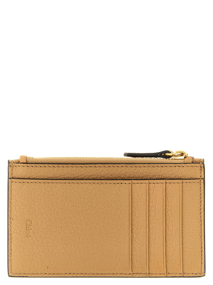 Chloé Kartenhalter aus Leder in Gold