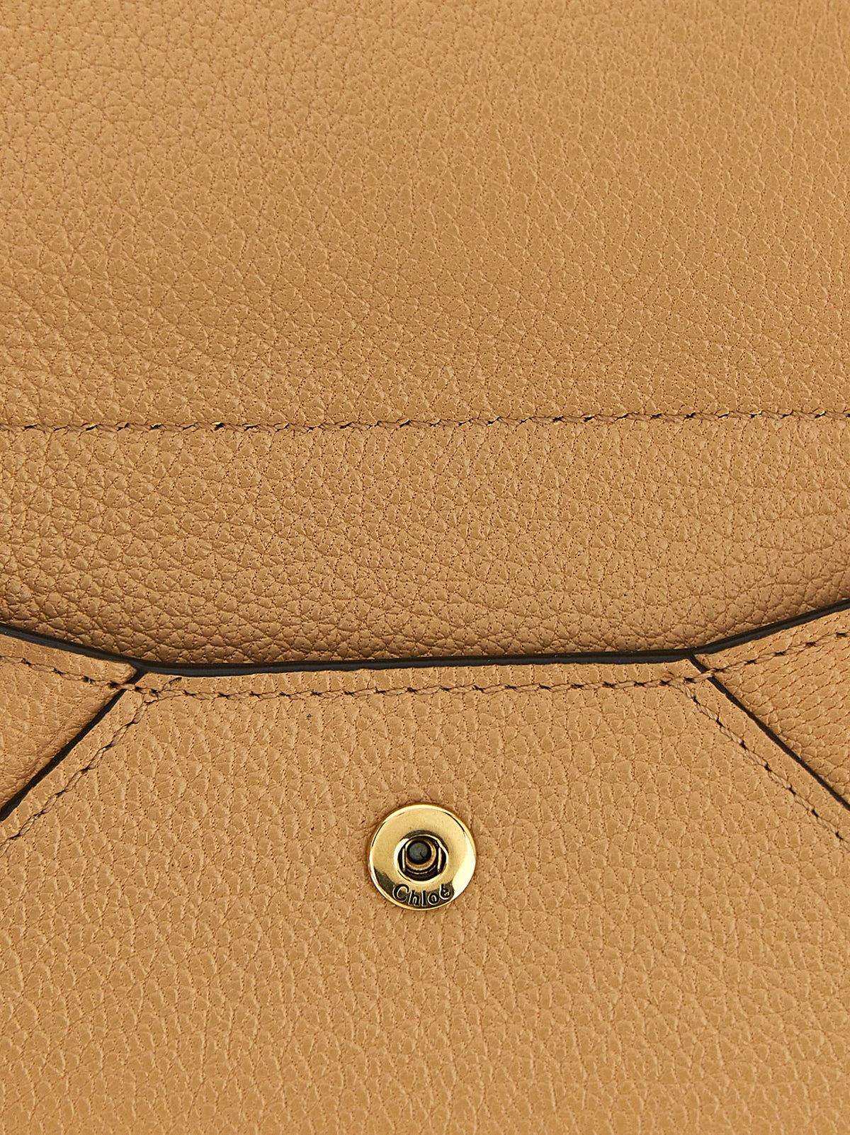 Chloé Kartenhalter aus Leder in Gold