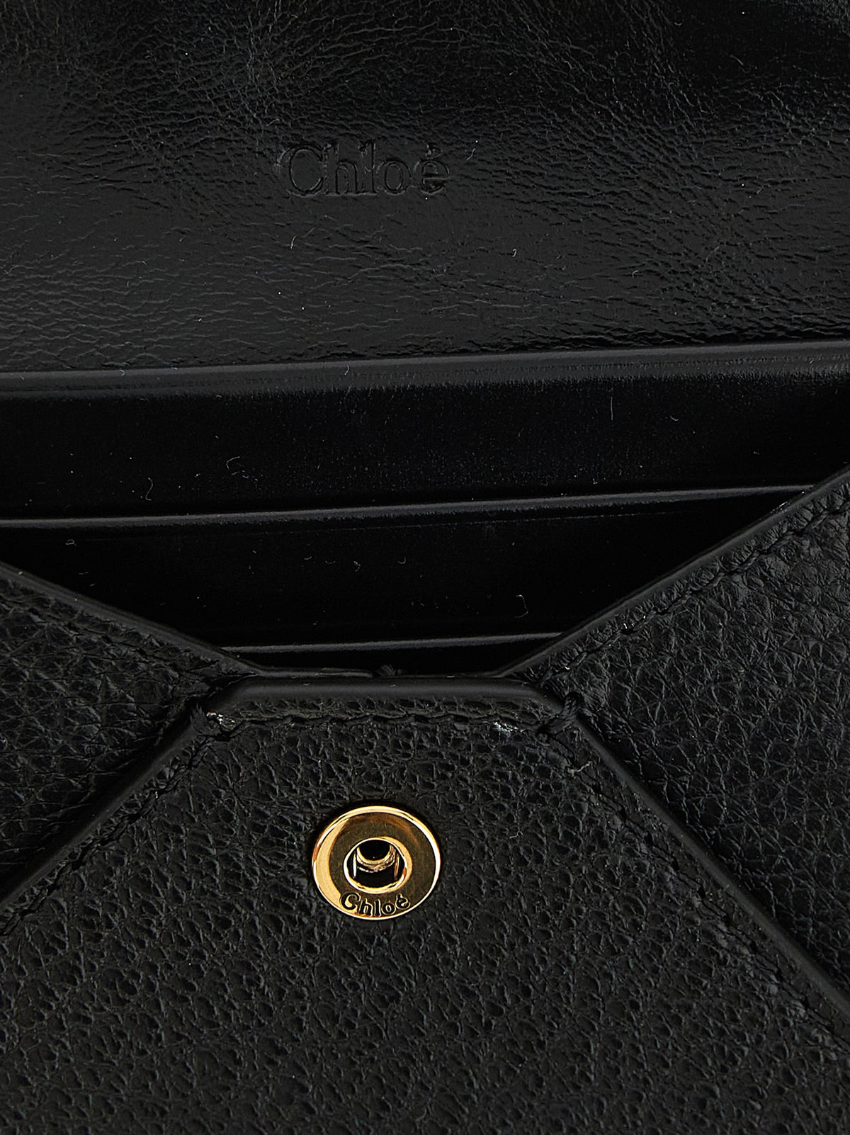 Chloé Kartenhalter aus Leder in Schwarz