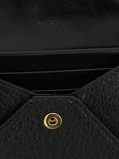 Chloé Kartenhalter aus Leder in Schwarz
